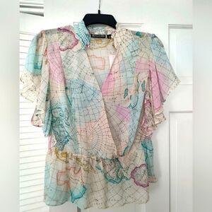 NY&Co Map Print Blouse